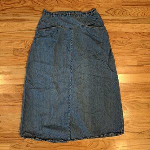 Vintage 90s blue chambray skirt